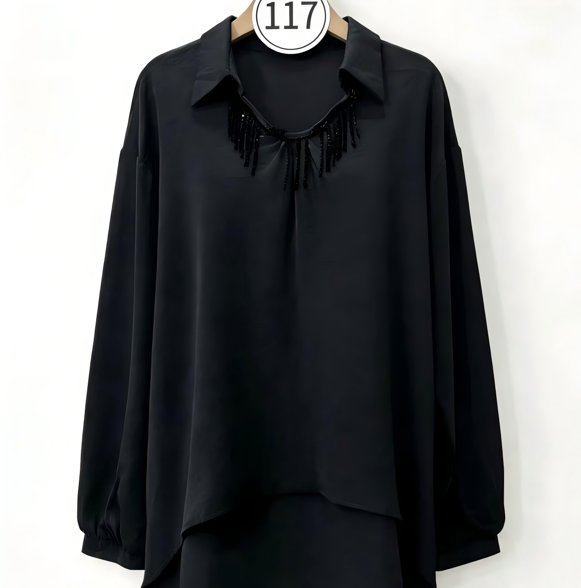 Spring vintage Chinese style women's long sleeved shirt collar loose and slimming top