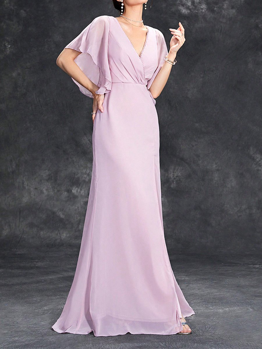 Slim Fit V-neck Dress