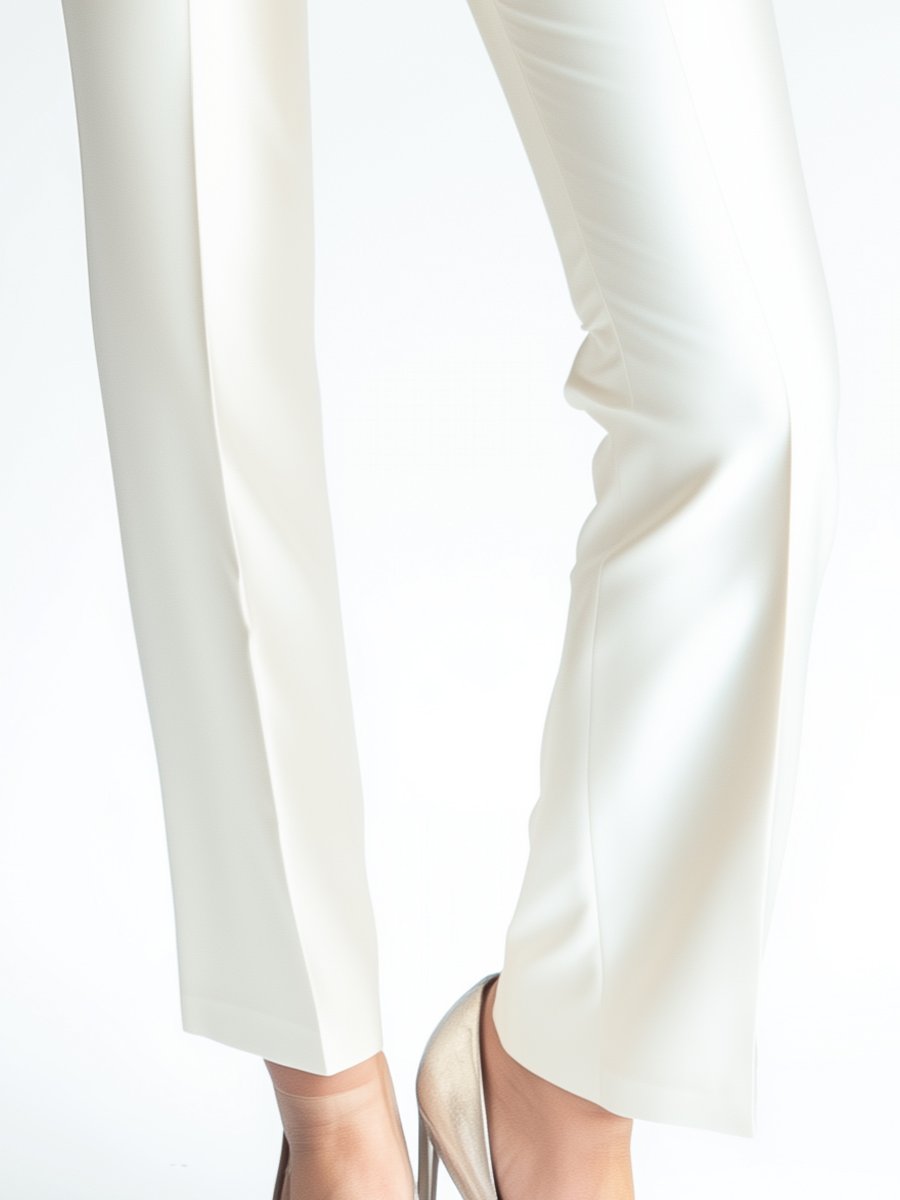 Classic Ivory Satin Trousers