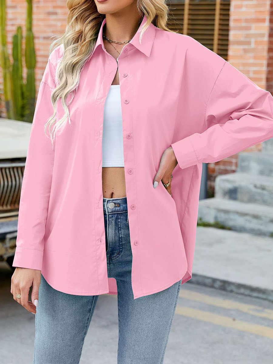 Solid Color Long Sleeve Shirt
