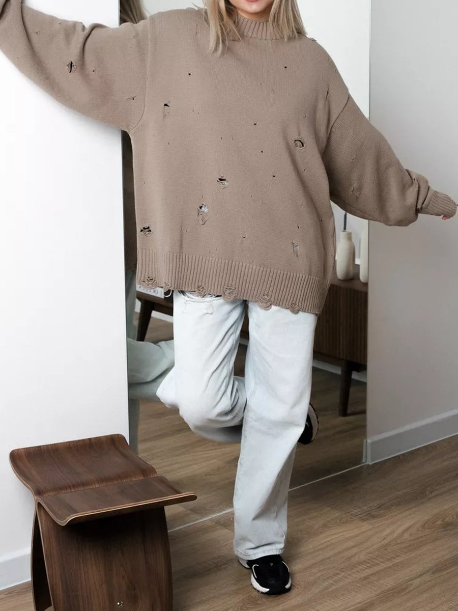 Winter Stylish Hole Sweater