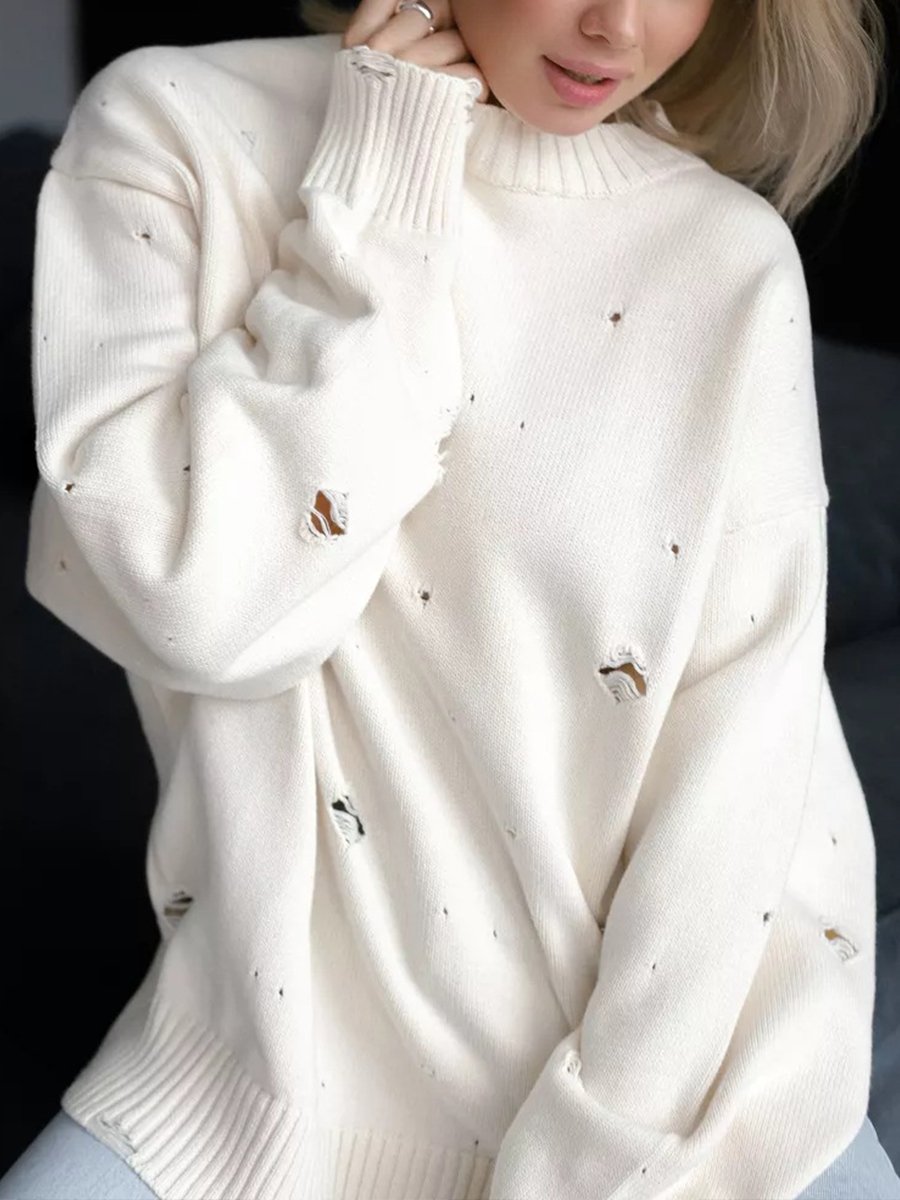 Winter Stylish Hole Sweater