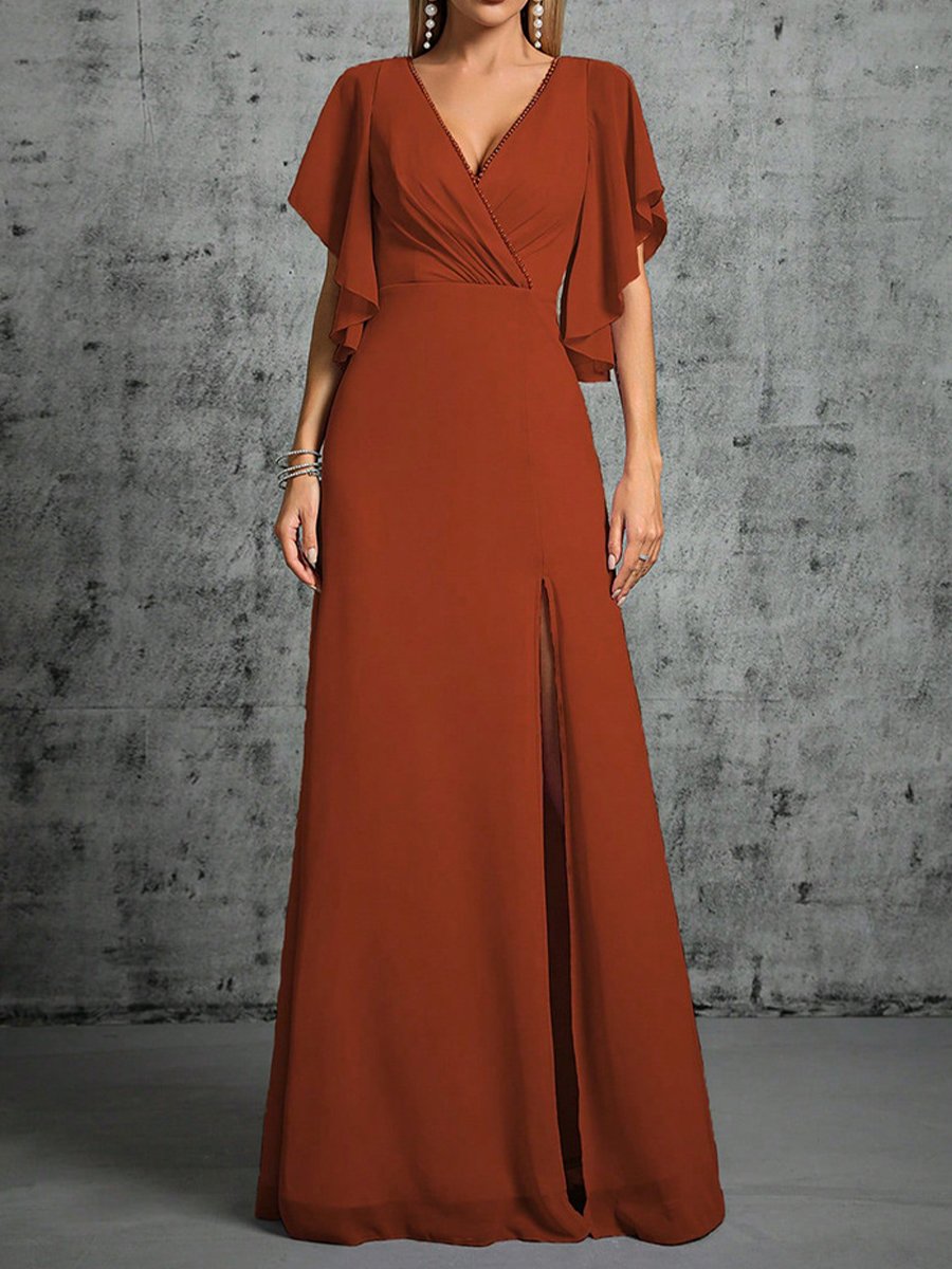 Slim Fit V-neck Dress